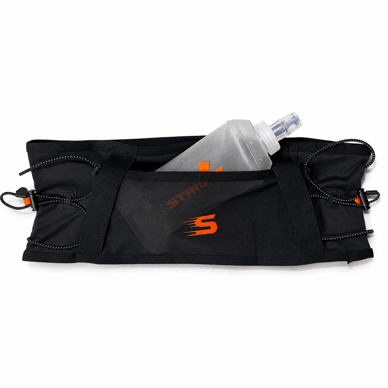 banano all terrain vista trasera con botella strivex soft flask wave 250