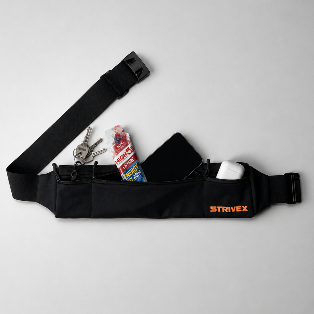 banano essential elegante negro con detale en marca naranja mostrando su capacidad